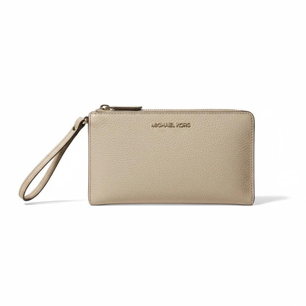 Michael Kors Taupe Wristlet Clutch